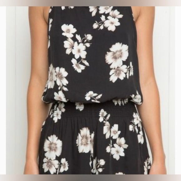 Brandy Melville Black Floral Blanche Romper - Picture 3 of 7